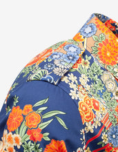 Load image into Gallery viewer, Blue Floral Print Blooming Pocket Shirt