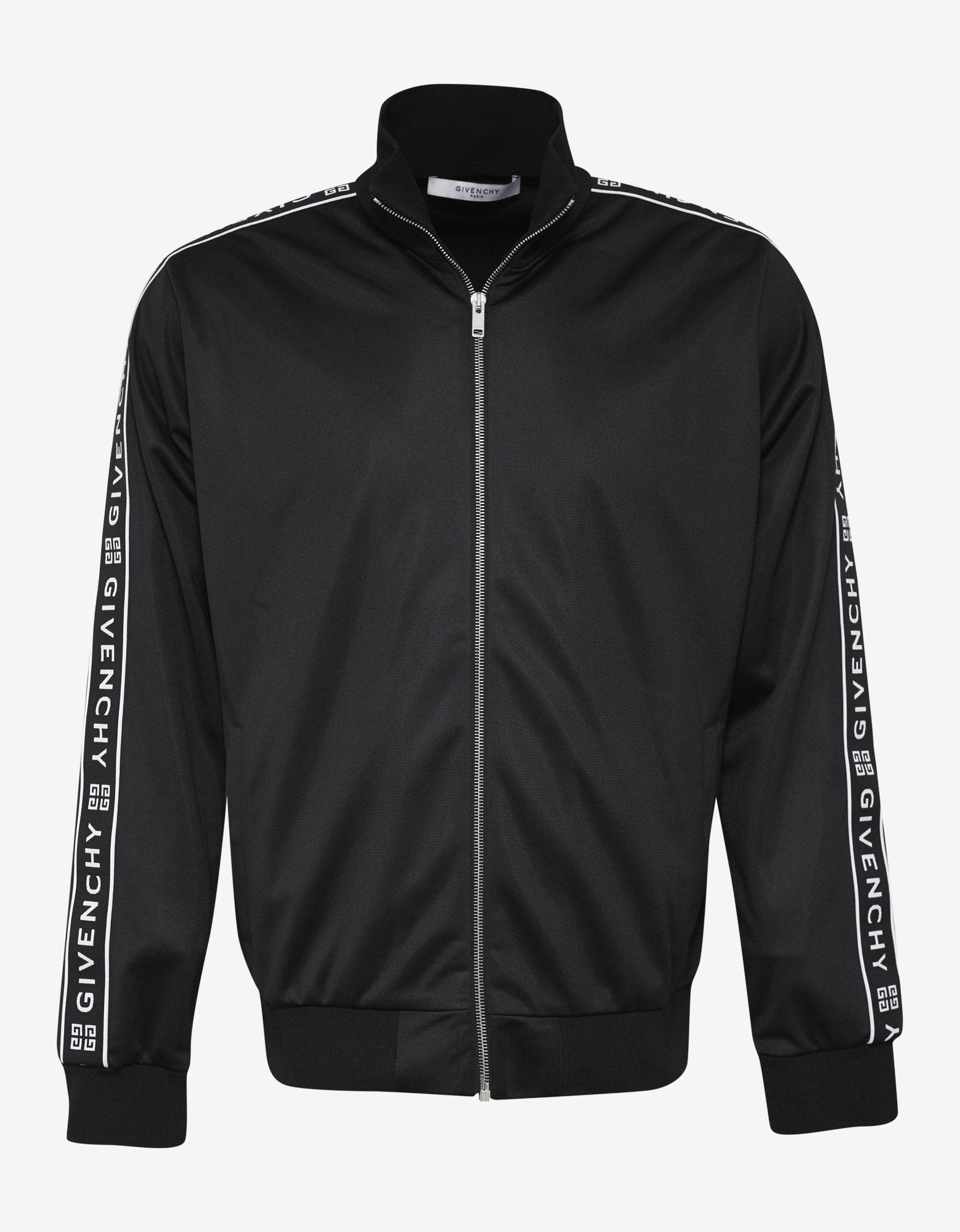 Black 4G Logo Band Zip Track Jacket – bandofg5jlierstyle.com